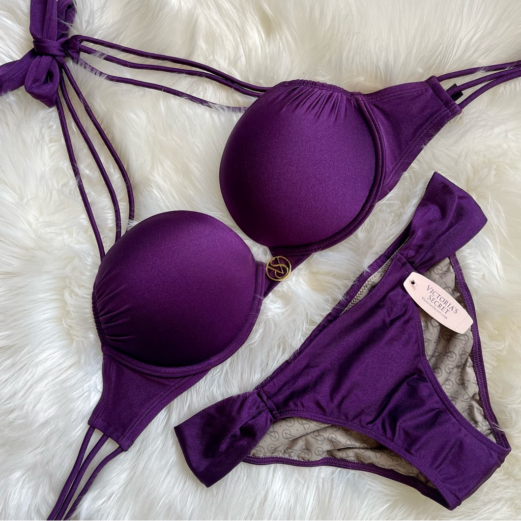 32c Vs Victoria’s Secret Bombshell/Miraculous Adds-2cups Bikini Swim Purple Wine